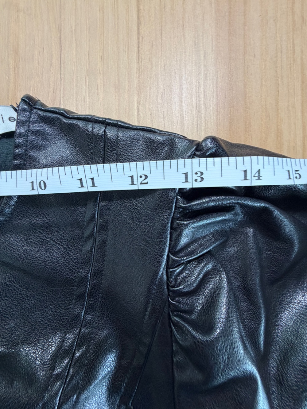 moodie Black Faux Leather Mini Dress B12 - Picture 6 of 12